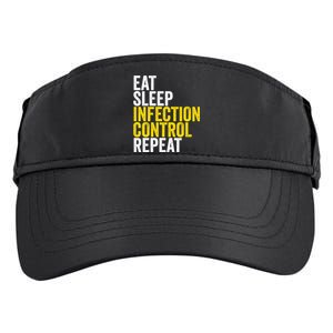 Eat Sleep Infection Control Repeat Funny Public Health Nurse Gift Adult Drive Performance Visor