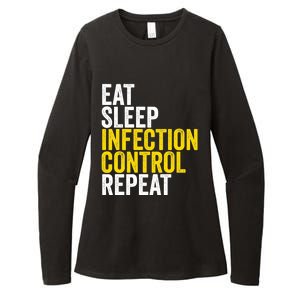 Eat Sleep Infection Control Repeat Funny Public Health Nurse Gift Womens CVC Long Sleeve Shirt