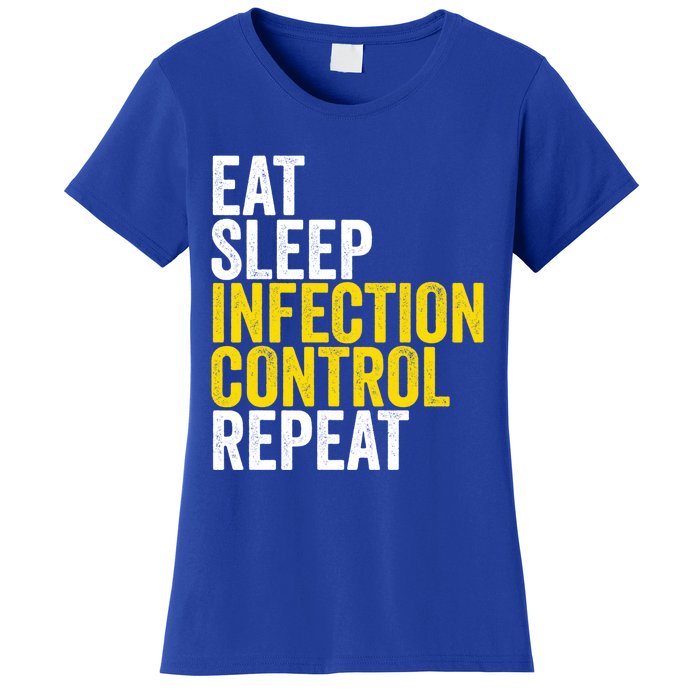 Eat Sleep Infection Control Repeat Funny Public Health Nurse Gift Women's T-Shirt