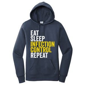 Eat Sleep Infection Control Repeat Funny Public Health Nurse Gift Women's Pullover Hoodie