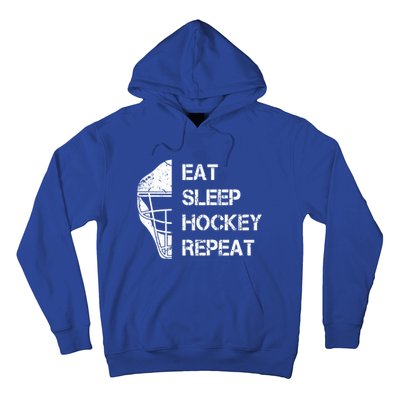 Eat Sleep Ice Hockey Repeat Christmas Birthday Funny Gift Hoodie