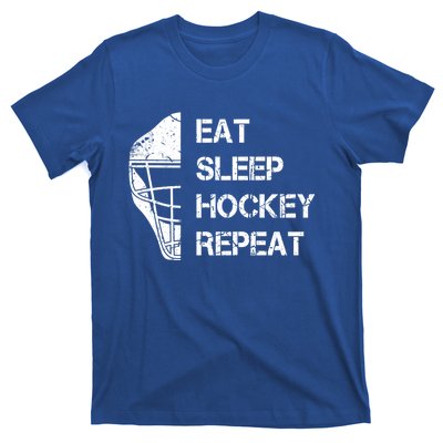 Eat Sleep Ice Hockey Repeat Christmas Birthday Funny Gift T-Shirt