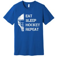 Eat Sleep Ice Hockey Repeat Christmas Birthday Funny Gift Premium T-Shirt