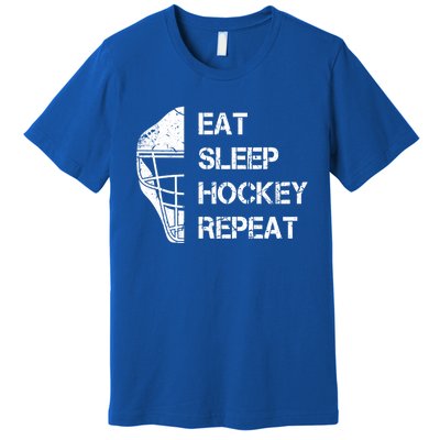 Eat Sleep Ice Hockey Repeat Christmas Birthday Funny Gift Premium T-Shirt