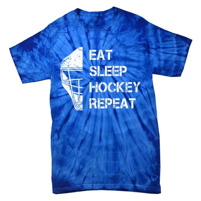 Eat Sleep Ice Hockey Repeat Christmas Birthday Funny Gift Tie-Dye T-Shirt