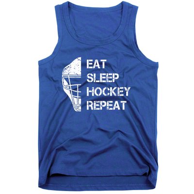 Eat Sleep Ice Hockey Repeat Christmas Birthday Funny Gift Tank Top