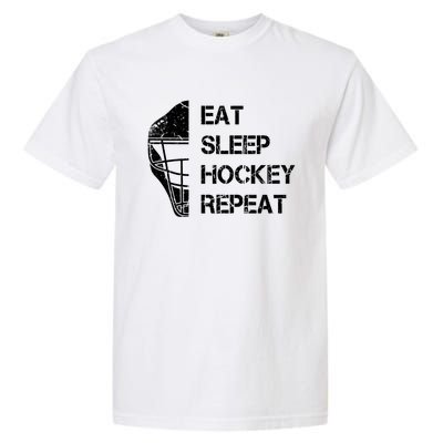 Eat Sleep Ice Hockey Repeat Christmas Birthday Funny Gift Garment-Dyed Heavyweight T-Shirt