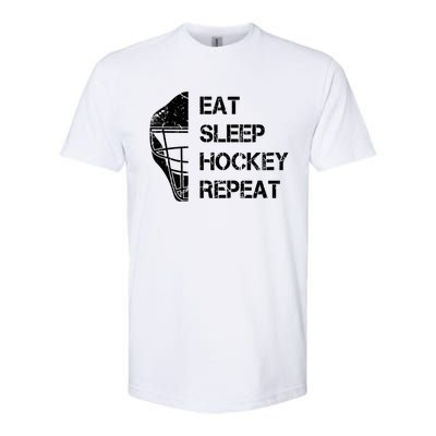 Eat Sleep Ice Hockey Repeat Christmas Birthday Funny Gift Softstyle CVC T-Shirt