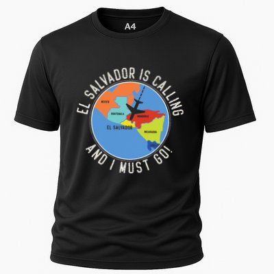 El Salvador Is Calling And I Must Go El Salvador Map Performance Shirt