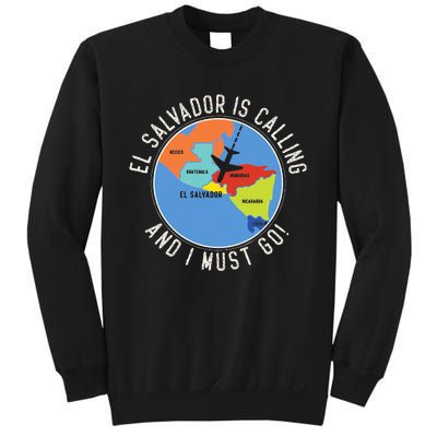 El Salvador Is Calling And I Must Go El Salvador Map Sweatshirt