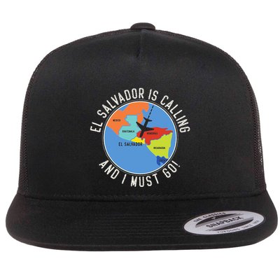 El Salvador Is Calling And I Must Go El Salvador Map Flatbill Hat