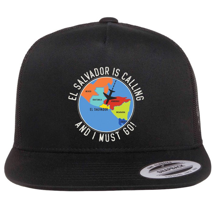 El Salvador Is Calling And I Must Go El Salvador Map Flatbill Hat