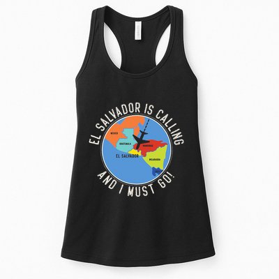El Salvador Is Calling And I Must Go El Salvador Map Womens Tank Top
