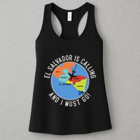 El Salvador Is Calling And I Must Go El Salvador Map Womens Tank Top