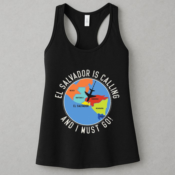 El Salvador Is Calling And I Must Go El Salvador Map Womens Tank Top