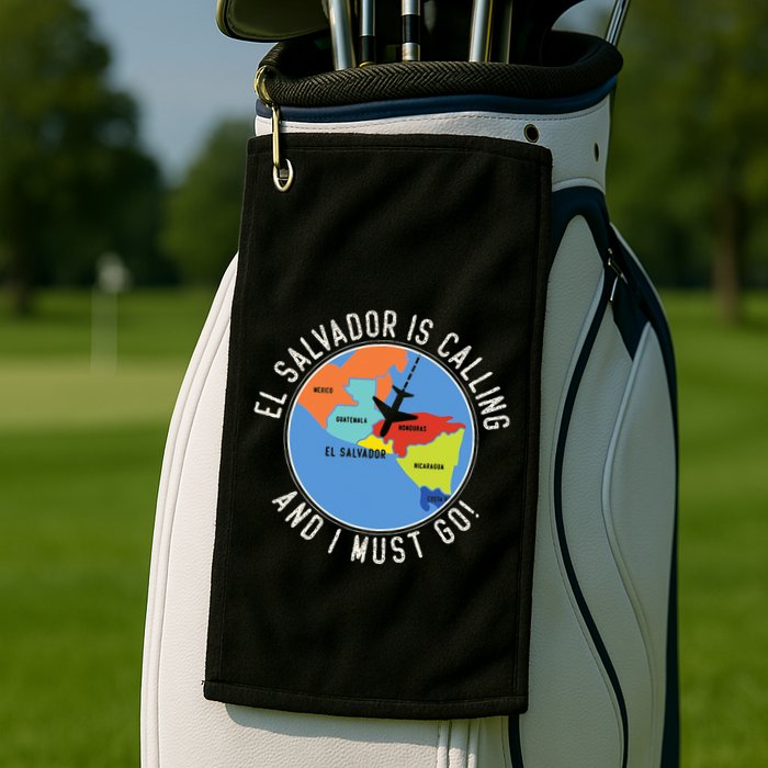 El Salvador Is Calling And I Must Go El Salvador Map Golf Towel