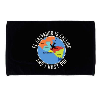 El Salvador Is Calling And I Must Go El Salvador Map Microfiber Hand Towel