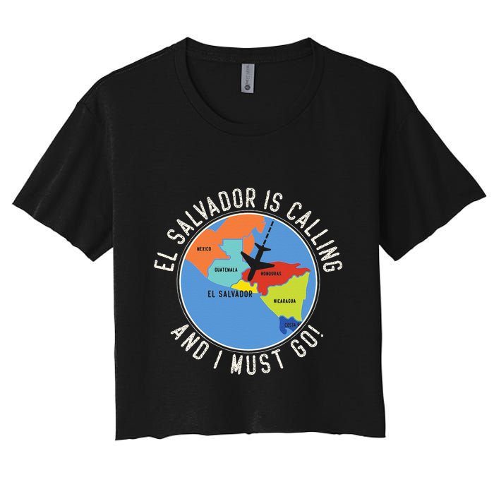 El Salvador Is Calling And I Must Go El Salvador Map Crop Top