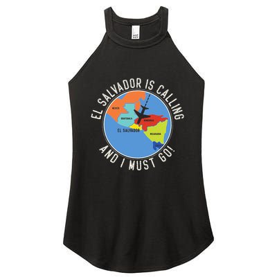 El Salvador Is Calling And I Must Go El Salvador Map Women's Perfect Tri Rocker Tank