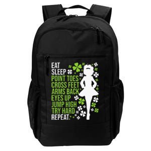 Eat Sleep Irish Dance Irish Dancer Ceili Reel Dance Feis Daily Commute Backpack