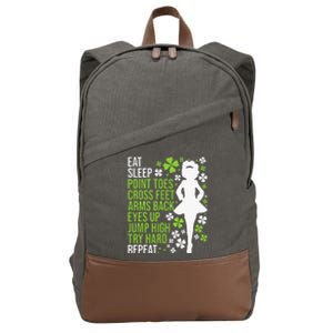 Eat Sleep Irish Dance Irish Dancer Ceili Reel Dance Feis Cotton Canvas Backpack