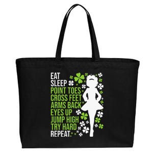 Eat Sleep Irish Dance Irish Dancer Ceili Reel Dance Feis Cotton Canvas Jumbo Tote