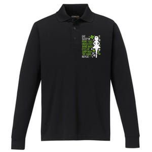 Eat Sleep Irish Dance Irish Dancer Ceili Reel Dance Feis Performance Long Sleeve Polo