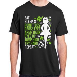 Eat Sleep Irish Dance Irish Dancer Ceili Reel Dance Feis Adult ChromaSoft Performance T-Shirt