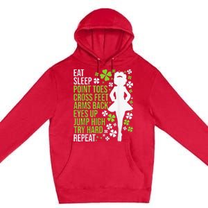 Eat Sleep Irish Dance Irish Dancer Ceili Reel Dance Feis Premium Pullover Hoodie