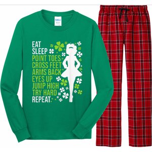 Eat Sleep Irish Dance Irish Dancer Ceili Reel Dance Feis Long Sleeve Pajama Set