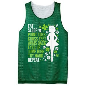 Eat Sleep Irish Dance Irish Dancer Ceili Reel Dance Feis Mesh Reversible Basketball Jersey Tank