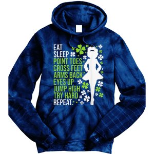 Eat Sleep Irish Dance Irish Dancer Ceili Reel Dance Feis Tie Dye Hoodie