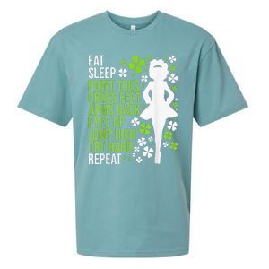 Eat Sleep Irish Dance Irish Dancer Ceili Reel Dance Feis Sueded Cloud Jersey T-Shirt