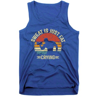 Exercise Sweat Is Just Fat Crying Motivational Workout Gift Tank Top