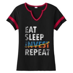 Eat Sleep Invest Repeat Investment Trading Ladies Halftime Notch Neck Tee