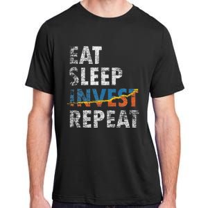 Eat Sleep Invest Repeat Investment Trading Adult ChromaSoft Performance T-Shirt