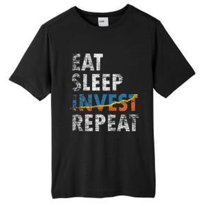 Eat Sleep Invest Repeat Investment Trading Tall Fusion ChromaSoft Performance T-Shirt