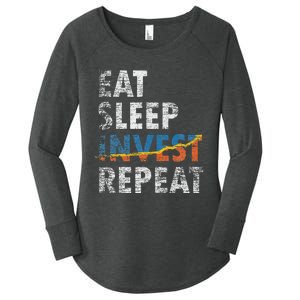 Eat Sleep Invest Repeat Investment Trading Women's Perfect Tri Tunic Long Sleeve Shirt