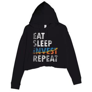 Eat Sleep Invest Repeat Investment Trading Crop Fleece Hoodie