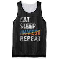 Eat Sleep Invest Repeat Investment Trading Mesh Reversible Basketball Jersey Tank