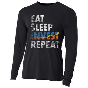 Eat Sleep Invest Repeat Investment Trading Cooling Performance Long Sleeve Crew