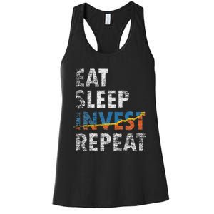 Eat Sleep Invest Repeat Investment Trading Women's Racerback Tank