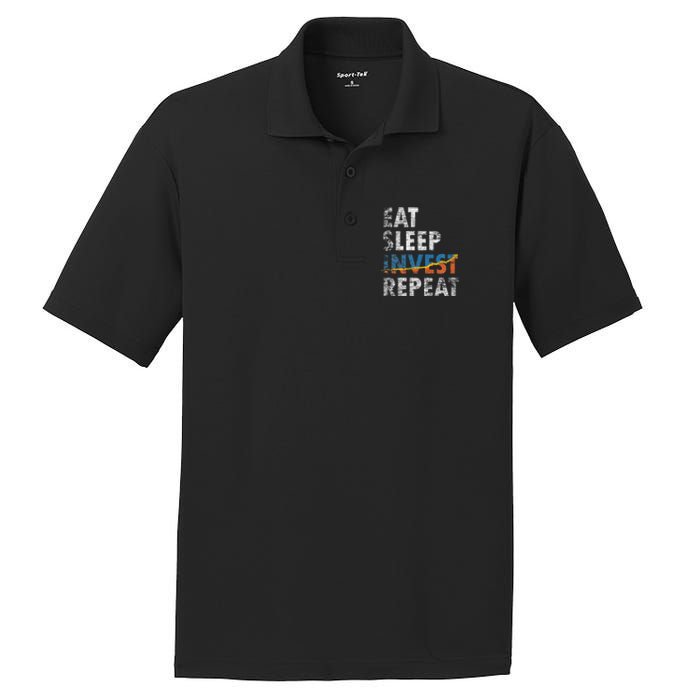 Eat Sleep Invest Repeat Investment Trading PosiCharge RacerMesh Polo