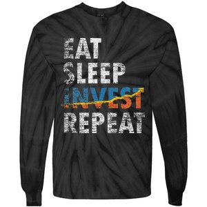 Eat Sleep Invest Repeat Investment Trading Tie-Dye Long Sleeve Shirt