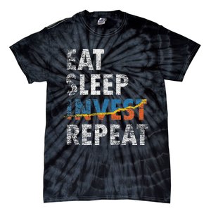 Eat Sleep Invest Repeat Investment Trading Tie-Dye T-Shirt