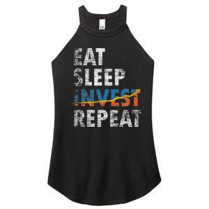 Eat Sleep Invest Repeat Investment Trading Women's Perfect Tri Rocker Tank