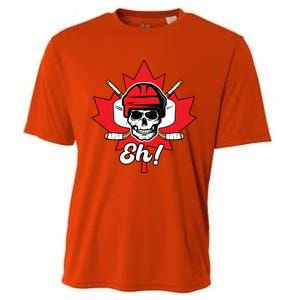 Eh Skeleton Ice Hockey Player Canadian Flag Cute Gift Cooling Performance Crew T-Shirt