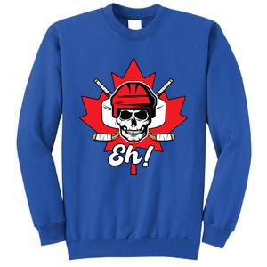 Eh Skeleton Ice Hockey Player Canadian Flag Cute Gift Sweatshirt