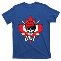 Eh Skeleton Ice Hockey Player Canadian Flag Cute Gift T-Shirt