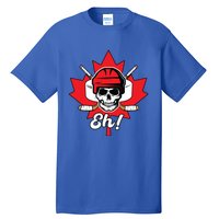 Eh Skeleton Ice Hockey Player Canadian Flag Cute Gift Tall T-Shirt